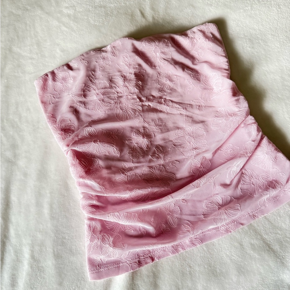 Garage Light Pink Strapless Top